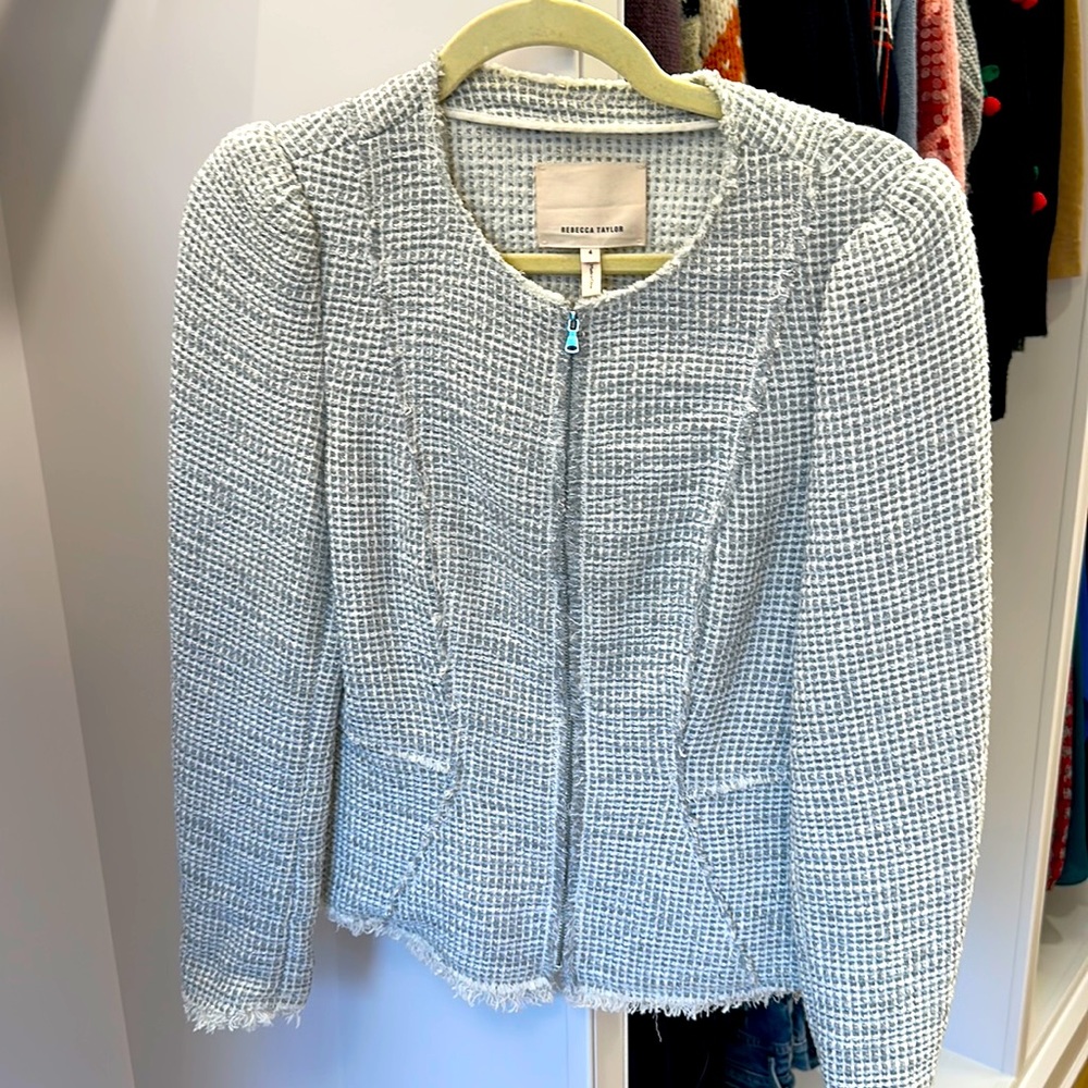 Rebecca Taylor gray tweed jacket size 4